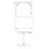 Slika - ULTRADESK Gaming miza FREEZE V2, 109x69 cm, 75 cm RGB regulator, držalo za pijačo in slušalke