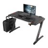 Slika - ULTRADESK Gaming miza ROCKET BLACK, 128x68 cm, 78 cm, z XL podlogo za miško, držalom za pijačo in slušalke