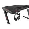 Slika - ULTRADESK Gaming miza ROCKET BLACK, 128x68 cm, 78 cm, z XL podlogo za miško, držalom za pijačo in slušalke