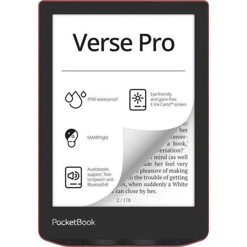 Slika - PocketBook Verse Pro PB634 6" bralnik e-knjig 16 GB Passion Red PB634-3-WW