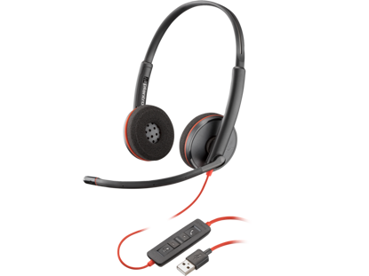 Slušalke Poly Blackwire 3220 UC Stereo USB-A (Bulk) (80S02A6)