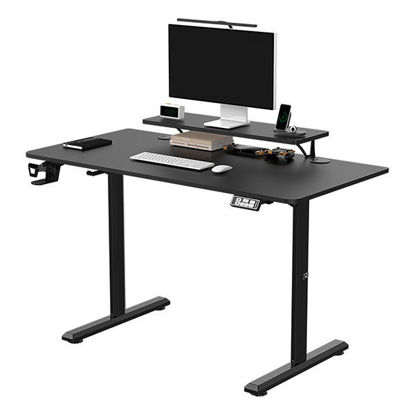 ULTRADESK HIGHLANDER BLACK računalniška miza, električno nastavljiva višina, 120X60 cm, 72-117 cm, črna