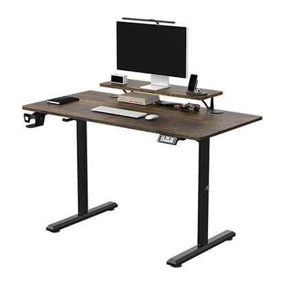 ULTRADESK HIGHLANDER BROWN računalniška miza, električno nastavljiva višina, 120X60 cm, 72-117 cm, rjava