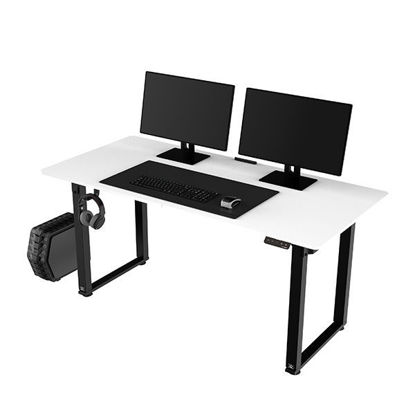 ULTRADESK UPLIFT delovna miza, bela, električno nastavljiva višina, 160X75 cm, 74-116 cm, z XXL podlogo za miško