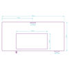 Slika - ULTRADESK UPLIFT delovna miza, bela, električno nastavljiva višina, 160X75 cm, 74-116 cm, z XXL podlogo za miško