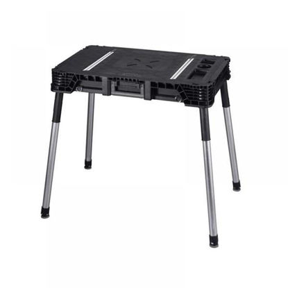 KETER JOBMADE 239985 zelo kvalitetna prenosna delovna miza, 453kg, 97x55x11,2(81)cm, kovinske noge, 9kg, črna