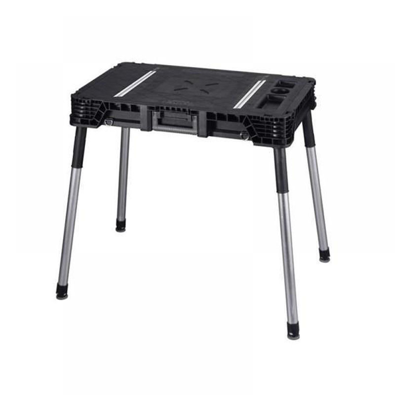 Slika - KETER JOBMADE 239985 zelo kvalitetna prenosna delovna miza, 453kg, 97x55x11,2(81)cm, kovinske noge, 9kg, črna