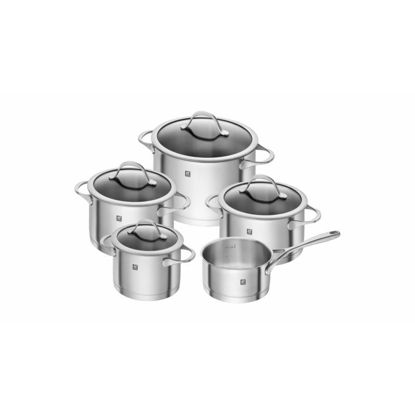 Zwilling Essence set 5 ponev s steklenim pokrovom 66220-002-0 iz nerjavečega jekla