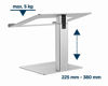 Slika - Gembird NBS-D1-02 Stojalo za prenosnike, nastavljivo po višini, srebrno 225-380mm