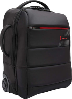 Bestlife CPLUS (BT-3335P) USB A/C potovalna torba na kolesih 29L z oblazinjenimi predali za tablice in prenosnike do 15,6” črno/rdeča