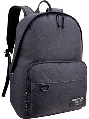 Bestlife Devon Urban (BB-3528) šolski nahrbtnik z oblazinjenim predalom za prenosni računalnik do 15,6” siv