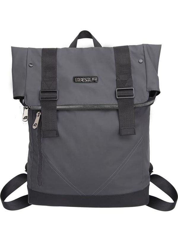 Slika - Bestlife La Minor (BLB-3036R1) praktični vodoodporni nahrbtnik z oblazinjenimi predali za tablice in prenosnike do 15,6” siv velik glavni predal