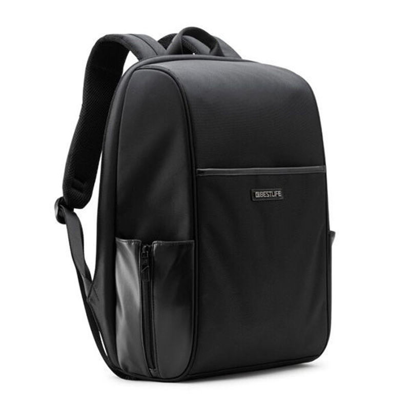 Slika - Bestlife Calpe 2.0 Travelsafe (BB-3538) USB ergo potovalni nahrbtnik za prenosnik z oblazinjenimi predali do 15,6” črn anti-theft
