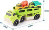 Slika - Beach Toys avtotransporter + 2 tovornjaka za peskovnik iz reciklirane bio plastike +18M, nestrupene barve, za peskovnik