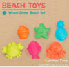 Slika - Beach Toys Komplet peskovnih igrač iz pšenične slame – 6-delni biorazgradljiv set kalupov za pesek