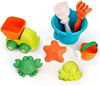 Slika - Beach Toys otroški 8-delni komplet igrač za igro v pesku iz biorazgradljive plastike (pšenične slame)