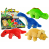 Slika - Set plišastih dinozavrov (12 kosov) 16cm 4 vrste - T-rex, Brachiosaurus, Stegosaurus, Triceratops