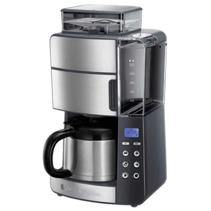 Russell Hobbs kavni aparat za mletje in kuhanje Ameriške kave, 1,25l termalni vrč LCD (25620-56) - nerjaveče jeklo