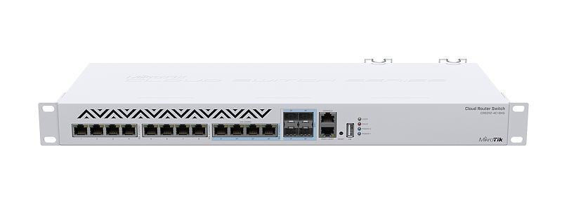 Slika - Mikrotik CRS312-4C+8XG-RM Switch 12xLAN port, 1x10/100Mbit LAN, 8xGigabit LAN, 4x10GB/s LAN,