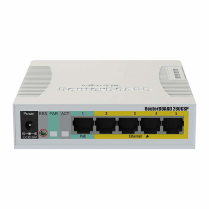 Mikrotik RouterBoard RB260GSP (CSS106-1G-4P-1S) 5port GbE 1xGbE SFP PoE switch