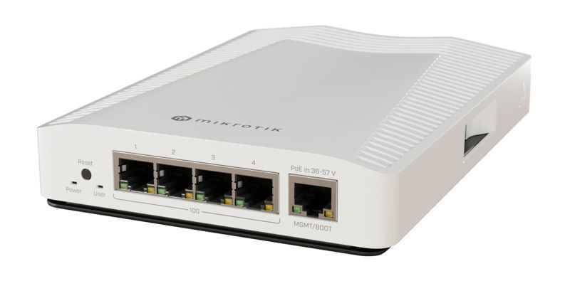 Slika - Mikrotik CRS304-4XG-IN Switch 5xLAN port, LAN 10/100/1000/10000 Mbps, 1xGigabit LAN, 4x10GB/s LAN, PoE port