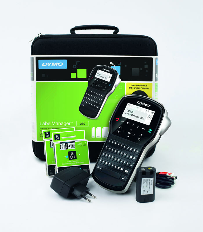 Slika - DYMO LabelManager 280 KIT AZERTY tipkovnica v torbi - D1 etikete 6, 9, 12 mm (S0968990)