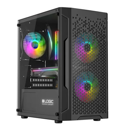 Modecom Aramis ARGB Mini microATX ohišje 2xUSB2.0, 1xUSB3.0 kaljeno steklo RGB Gaming