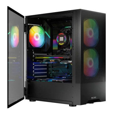 Modecom Arya ARGB ATX ohišje 1xUSB2.0, 1xUSB3.0 2x14cm, Okence iz kaljenega stekla, RGB, Gaming