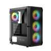 Slika - Modecom Portos ARGB Midi ATX ohišje 2xUSB2.0, 1xUSB3.0 Ventilator: 4x12 cm, steklo, RGB, Gaming