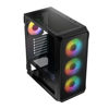 Slika - Modecom Portos ARGB Midi ATX ohišje 2xUSB2.0, 1xUSB3.0 Ventilator: 4x12 cm, steklo, RGB, Gaming