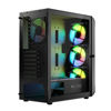 Slika - Modecom Portos ARGB Midi ATX ohišje 2xUSB2.0, 1xUSB3.0 Ventilator: 4x12 cm, steklo, RGB, Gaming