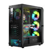 Slika - Modecom Portos ARGB Midi ATX ohišje 2xUSB2.0, 1xUSB3.0 Ventilator: 4x12 cm, steklo, RGB, Gaming