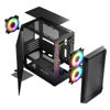 Slika - Modecom Portos ARGB Mini microATX ohišje 2xUSB2.0, 1xUSB3.0 3x12 cm, steklo, RGB, igralno ohišje