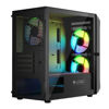Slika - Modecom Portos ARGB Mini microATX ohišje 2xUSB2.0, 1xUSB3.0 3x12 cm, steklo, RGB, igralno ohišje