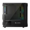 Slika - Modecom Portos ARGB Mini microATX ohišje 2xUSB2.0, 1xUSB3.0 3x12 cm, steklo, RGB, igralno ohišje