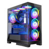 Slika - Modecom Volcano Space Apex ARGB ATX ohišje 2xUSB3.0, 1xUSB C,: 4x14 cm, Okence iz kaljenega stekla, RGB, Gaming črna