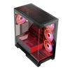 Slika - Modecom Volcano Space Apex ARGB ATX ohišje 2xUSB3.0, 1xUSB C,: 4x14 cm, Okence iz kaljenega stekla, RGB, Gaming črna