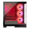 Slika - Modecom Volcano Space Apex ARGB ATX ohišje 2xUSB3.0, 1xUSB C,: 4x14 cm, Okence iz kaljenega stekla, RGB, Gaming črna