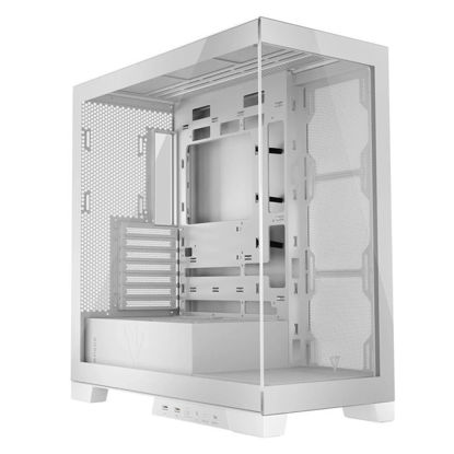 Modecom Volcano Space Midi ATX ohišje 2xUSB3.0, 1xUSB C Okence iz kaljenega stekla, belo
