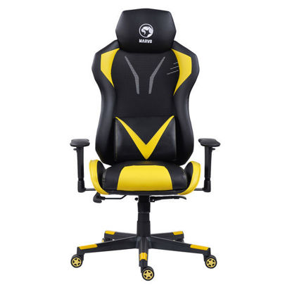 Marvo Air CH-133 črno/rumen odstranljive blazine, mreža, nastavljiv gaming stol