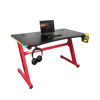 Slika - Marvo ARENA 50 DE-08 120 x 60 x 75 cm črno/rdeča RGB gaming miza s stojalom za slušalke in držalom za skodelice