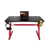 Slika - Marvo ARENA 50 DE-08 120 x 60 x 75 cm črno/rdeča RGB gaming miza s stojalom za slušalke in držalom za skodelice