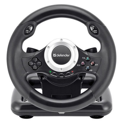 Defender TURBO PRO, 10 gumbov, USB, črn, s pedali, otroški volan  64291