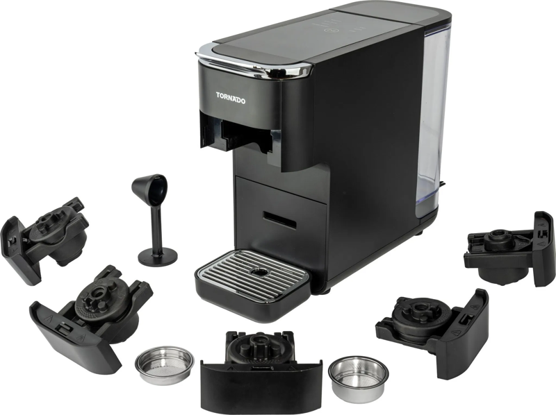 Slika - Tornado TCM-7042-GS 5 v 1 večkapsulski kavni aparat (Nespresso/kavni prah/LAVAZZA blue/ESE blazinice (44 mm)/ DOLCE GUSTO)