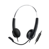 Slika - Genius HS-220U (31710020400) črne, lahke slušalke z mikrofonom za online komunikacijo