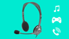 Slika - Logitech H110 (981-000271) 2.0 sive, slušalke z mikrofonom