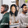 Slika - Logitech Zone Vibe 100 brezžične/BT (981-001213) Graphite sive, naglavne slušalke z mikrofonom