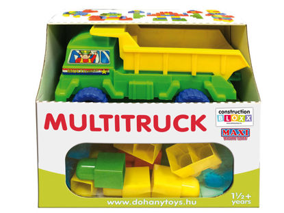 Dohany 698 Blocks zelen tovornjak - kiper s 24 maxi kockami za otroke