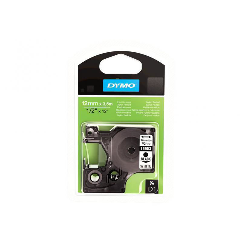 Slika - Dymo 16957 (S0718040) D1 črna na belo (12 mm x 3.5 m), etikete