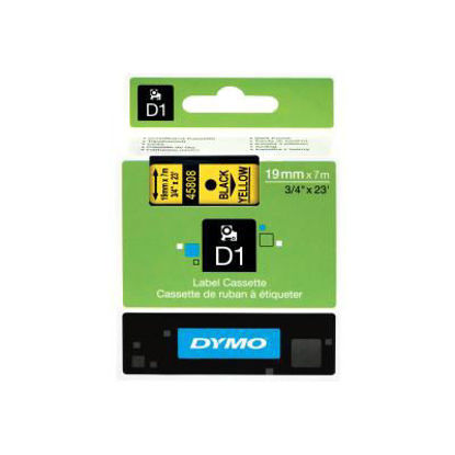 Dymo 45808 (S0720880) D1 črna na rumeno 19mm x 7m, etikete